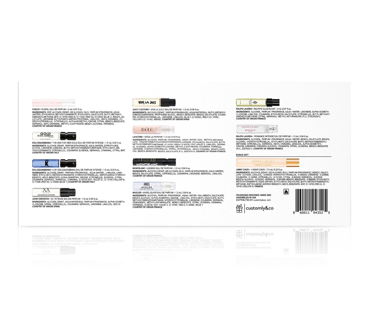His & Hers Designer Perfume Sampler – 11 Scents with Travel Spray